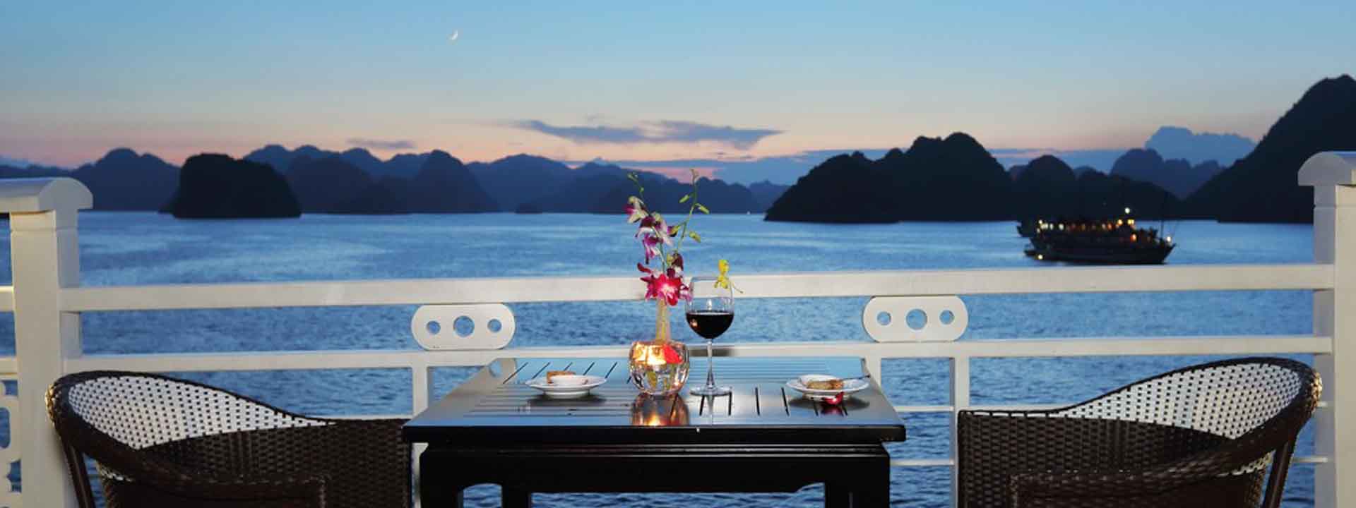 Sunset Cocktails & Dinner on Emperor Cruise Nha Trang Bay