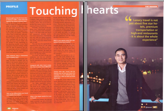 Lux Travel DMC on Vietnam Timeout